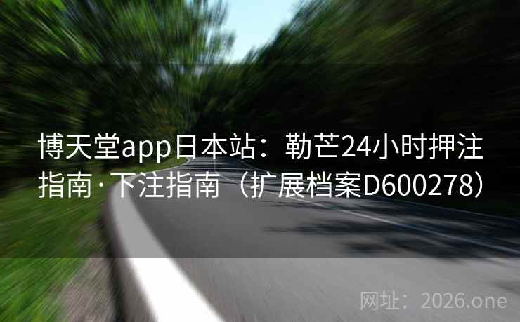 博天堂app日本站：勒芒24小时押注指南·下注指南（扩展档案D600278）
