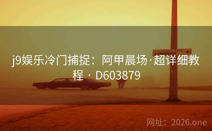 j9娱乐冷门捕捉：阿甲晨场·超详细教程 · D603879  第2张
