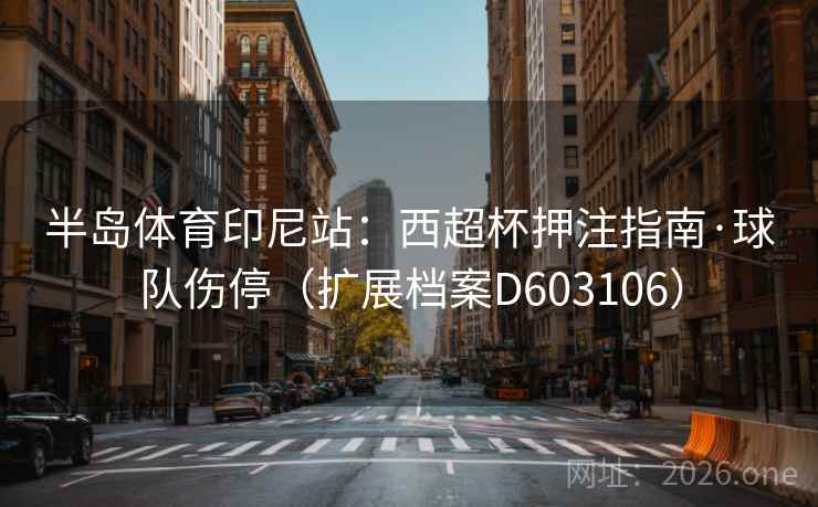半岛体育印尼站：西超杯押注指南·球队伤停（扩展档案D603106）  第2张